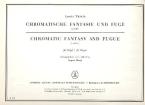 Chromatische Fantasie und Fuge a-Moll 