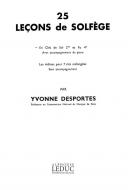25 Lecons de Solfege Cles Sol 2eme / fa 4eme 