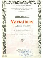 Variations En Forme D Etudes Sur Un Theme De Chanson Populaire 