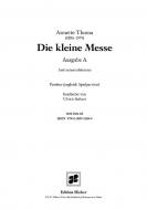 Die kleine Messe - Ausgabe A für Dreigesang 