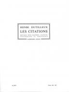 Henri Dutilleux: Les Citations, Diptyque 