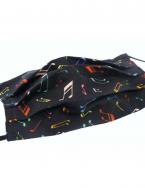 Gesichtsmaske mit Musik - Design 18: Noten schwarz/bunt 