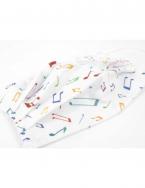 Gesichtsmaske mit Musik - Design 19: Noten weiß/bunt 