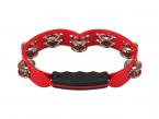 Plastic Tambourine w/Steel Jingles - Red 