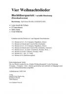 4 Weihnachtslieder für Blechbläserquartett 