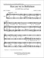 Here are we in Bethlehem 