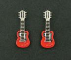 Red Guitar Cufflinks 