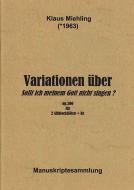 Sollt ich meinem Gott nicht singen? op. 200 