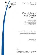 4 Gedichte von Goethe op. 11 
