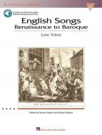 English Songs Renaissance To Baroque Low 
