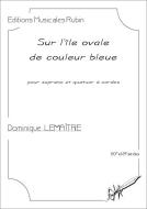 Sur l'île ovale de couleur bleue 