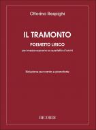 Il Tramonto Mezzo Soprano Piano Italian Vocal Score 