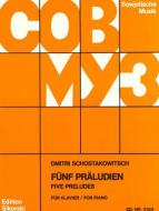 Fünf Präludien Op.2 5 Preludes Piano 