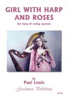 Girl with Harp and Roses 