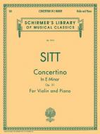 Concertino In e Minor Op. 31 Violin Piano First To Third Positions 
