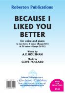 Because I liked you better 