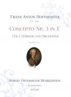 Concerto Nr. 3 in E für 2 Hörner und Orchester (Erstdruck) 