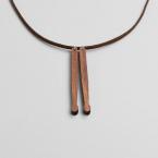 Halskette Drumstick Walnuss massiv 