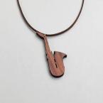 Halskette Saxophon Walnuss 