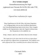 Orgelbegleitung zu 'Ave verum corpus' 