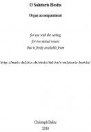 Orgelbegleitung zu 'O salutaris hostia' 