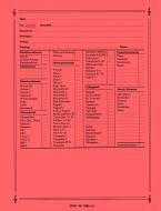 Notenumschlag - Bach-Format mit Stirn - und Seitenklappen - rot 