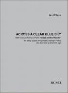 Across a clear blue sky 