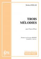 3 mélodies de Georges Barzin 