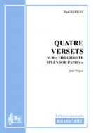 4 versets sur Tibi Christe Splendor Patris 