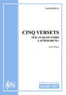 5 versets sur O quot undis lacrimarum 