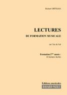 Lectures de formation musicale 2 - Chant clé de sol 