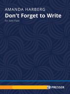 Don't Forget to Write 