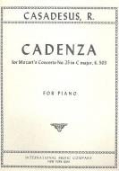 Cadenzas to Mozart's Concerto No. 25, KV 503 
