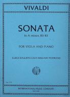 Viola Sonata no. 3 A Minor RV43 