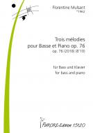 3 mélodies pour Basse et Piano 