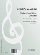 3 weihnachtliche Liedsätze für gemischen Chor 