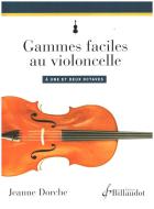 Gammes faciles au violoncello àune et deux  octaves 