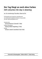 Der Tag fängt an noch ohne Farben 