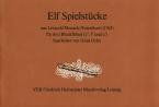 Elf Spielstücke aus Leopold Mozarts Notenbuch (1762) 