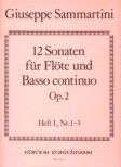 Sechs Sonaten op. 2 für Flöte u. Bc. Band 1 