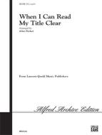 When I Can Read My Title Clear Download