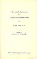 Volkst. Var. ü. Ein Vogel wollte.. 