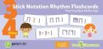 Stick Notation in 3 Time Flashcards 