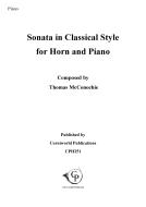 Sonata in Classical Style for Horn and Piano op. 14 