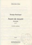 Avant de mourir op. 17 