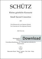 Kleine geistliche Konzerte Heft 15 Download