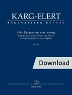 Zehn Epigramme von Lessing op. 56 Download