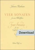 4 Sonaten für zwei Blockflöten Download