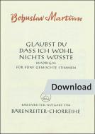 Glaubst du, daß ich wohl nichts wüßte 