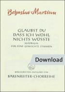 Glaubst du, daß ich wohl nichts wüßte 